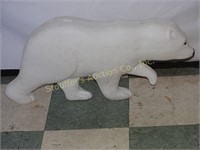 Blow Mold Plastic Polar Bear 14"x 29" missing