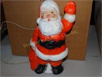 Vintage Blow Mold Plastic Santa 14"T