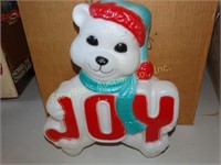 Vintage Blow Mold Plastic Christmas Polar Bear