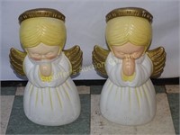 2 Blow Mold Plastic Christmas Angels 18"T 1 is