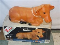 Blow Mold Plastic Empire Cow in orig. box 21"L