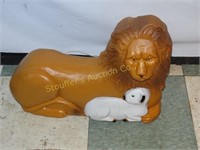 Blow Mold Plastic Lion 17"L