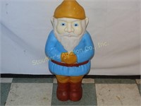 Blow Mold Plastic Gnome 28"T
