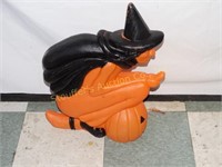Vintage Halloween Blow Mold Plastic Witch 20"T