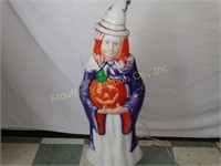 Halloween Blow Mold Plastic Witch  39"T
