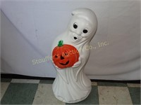 Halloween Blow Mold Plastic Ghost 34"T missing