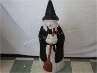 Halloween Blow Mold Plastic Witch  39"T