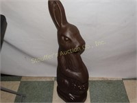 Blow Mold Plastic Chocolate Easter Bunny 31"T