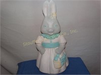 Blow Mold Plastic Girl Easter Bunny 25"T