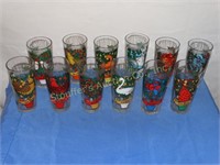 Pepsi Twelve Days of Christmas Glasses Complete