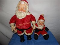 2 Vintage Santa's tallest is 22" (show wear)