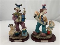CK collection clown sculptures 2 of 5 piece set