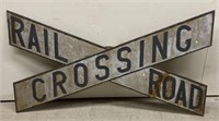 Antique Cast Iron Railroad Crossing Sign