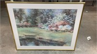 1987 Pam staillings framed artwork signed 37”x30”