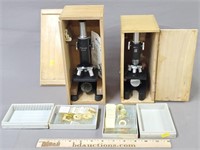 2 Microscopes with Sample Slides