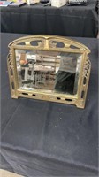 Brass tabletop stand alone mirror