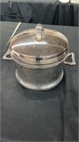 Silver plated ice bucket insulated