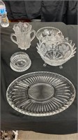 Mixed lot of glass ware dishes and bowls