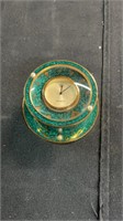 Mikimoto jewelry box clock with magnifying glass