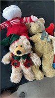 Stuffed bear and Christmas lot
