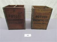 Potosi Brewing Co. Wood boxes