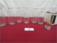 Quart Milk Bottles, Swiss Valley glasses