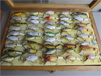 (43) L & S LURES IN WOOD CASE
