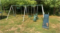 Swing Set: 3 Swings, Pull-Up Bar, Two Person