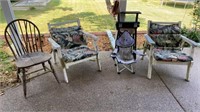 Two Wooden Patio Chairs, Folding Director’s
