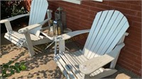 Two Adirondack Chairs and Table