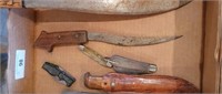 Three Homemade Knives, Klein Hook Knife, Case XX