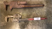 Rigid 24" Pipe Wrench and Rigid 18" Pipe Wrench