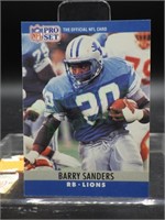 1990 NFL Pro Set Barry Sanders Rookie Card #102