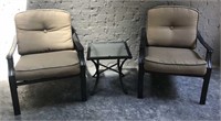 Pair of Outdoor Chairs & Table