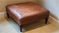 Oversized Leather Ottoman WHL Collection