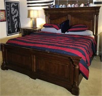 King Size Bed with Headboard Shelf