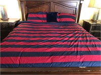 King Size Blue/Red Duvet/Cover/Pillow Cases/Sheets
