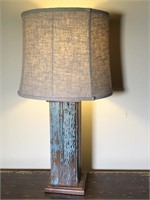 Distressed Wood Lamp