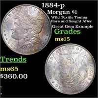 1884-p Morgan Dollar $1 Grades GEM Unc