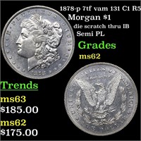 1878-p 7tf vam 131 C1 R5 Morgan Dollar $1 Grades S