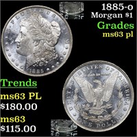 1885-o Morgan Dollar $1 Grades Select Unc PL