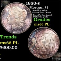 1880-s Morgan Dollar $1 Grades GEM+ UNC PL