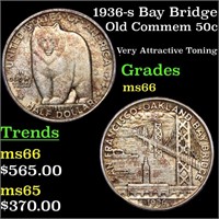 1936-s Bay Bridge Old Commem Half Dollar 50c Grade