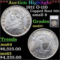 ***Auction Highlight*** 1811 O-110 Capped Bust Hal