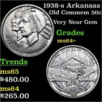 1938-s Arkansas Old Commem Half Dollar 50c Grades