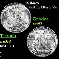 1944-p Walking Liberty Half Dollar 50c Grades Sele