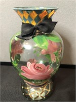 1983 MacKenzie-Childs Rose Flower Vase