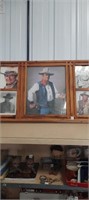 John Wayne Wood Framed 5 in 1 Picture
