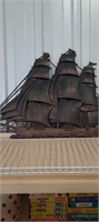 Large Brass/Copper Ship Wall Decor
