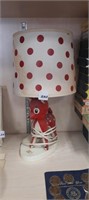 Red & White Child's Lamp